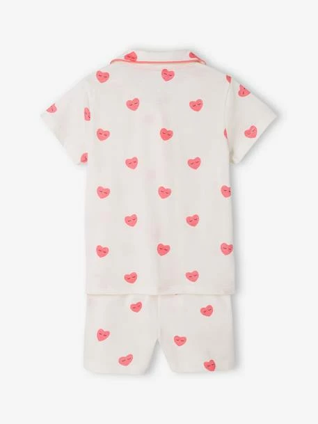Pyjashort Imprimé Coeurs "Bisou" Fille écru - Vertbaudet 5 Pyjashort Imprimé Coeurs "Bisou" Fille écru - Vertbaudet – Image 5
