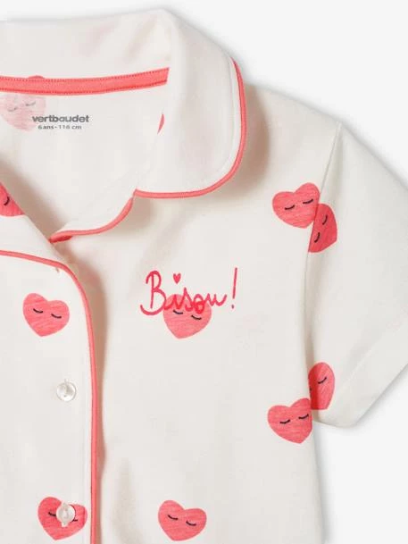 Pyjashort Imprimé Coeurs "Bisou" Fille écru - Vertbaudet 6 Pyjashort Imprimé Coeurs "Bisou" Fille écru - Vertbaudet – Image 6