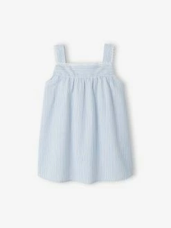 Alternative view of Pyjashort Rayé Fille Rayé Bleu - Vertbaudet