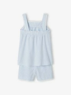Pyjashort Rayé Fille Rayé Bleu - Vertbaudet 9 Pyjashort Rayé Fille Rayé Bleu - Vertbaudet -cyrillus boutique pyjashort raye fille 3