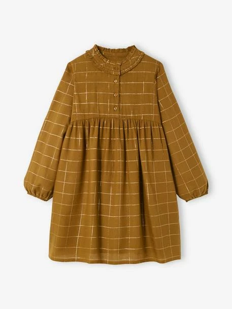 Robe à Carreaux En Fil Brillant Fille Carreaux - Vertbaudet 1 Robe à Carreaux En Fil Brillant Fille Carreaux - Vertbaudet