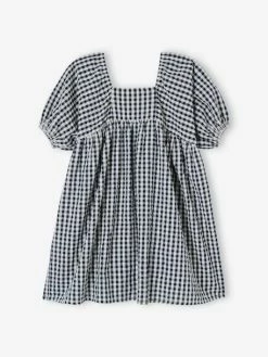 Robe à Carreaux Vichy Fille Manche Boules Carreaux Marine - Vertbaudet 9 Robe à Carreaux Vichy Fille Manche Boules Carreaux Marine - Vertbaudet -cyrillus boutique robe a carreaux vichy fille manche boules 3