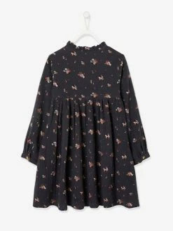 Alternative view of Robe à Collerette En Gaze De Coton Fille Caramel - Vertbaudet