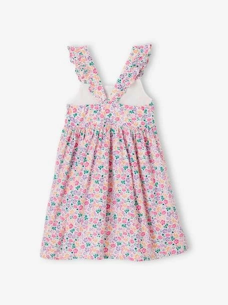 Robe à Fleurs Bretelles Volantées Fille Vert Imprimé - Vertbaudet 2 Robe à Fleurs Bretelles Volantées Fille Vert Imprimé - Vertbaudet – Image 2