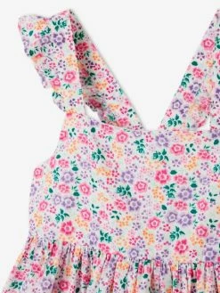 Robe à Fleurs Bretelles Volantées Fille Vert Imprimé - Vertbaudet 8 Robe à Fleurs Bretelles Volantées Fille Vert Imprimé - Vertbaudet -cyrillus boutique robe a fleurs bretelles volantees fille 2