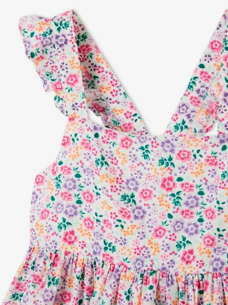 Robe à Fleurs Bretelles Volantées Fille Vert Imprimé - Vertbaudet 3 Robe à Fleurs Bretelles Volantées Fille Vert Imprimé - Vertbaudet – Image 3