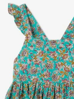 Robe à Fleurs Bretelles Volantées Fille Vert Imprimé - Vertbaudet 11 Robe à Fleurs Bretelles Volantées Fille Vert Imprimé - Vertbaudet -cyrillus boutique robe a fleurs bretelles volantees fille 5