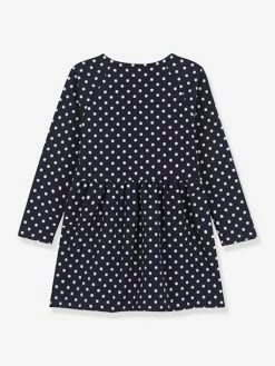 Alternative view of Robe à Pois Manches Longues Enfant Molleton PETIT BATEAU Marine - Petit Bateau