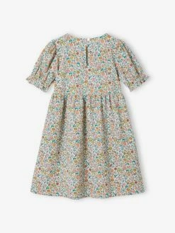 Robe à Smocks Fille Rose Nude - Vertbaudet -cyrillus boutique robe a smocks fille 1