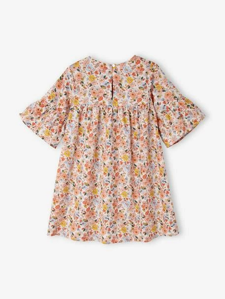 Robe à Smocks Motifs Fleurs Fille Rose Imprimé - Vertbaudet 4 Robe à Smocks Motifs Fleurs Fille Rose Imprimé - Vertbaudet – Image 4