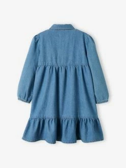 Robe à Volant En Denim Fille Stone - Vertbaudet 9 Robe à Volant En Denim Fille Stone - Vertbaudet -cyrillus boutique robe a volant en denim fille 3