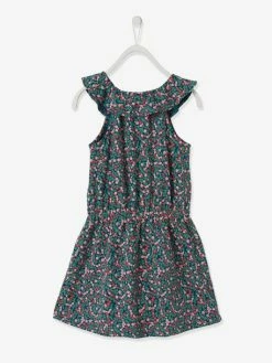 Robe à Volant Fille Bleu Canard Imprimé - Vertbaudet 4 Robe à Volant Fille Bleu Canard Imprimé - Vertbaudet -cyrillus boutique robe a volant fille 1