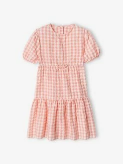 Alternative view of Robe à Volant Fille Manches 3/4 Corail - Vertbaudet