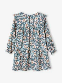 Robe à Volants Imprimée Fleurs Fille Vert Imprimé - Vertbaudet 11 Robe à Volants Imprimée Fleurs Fille Vert Imprimé - Vertbaudet -cyrillus boutique robe a volants imprimee fleurs fille 5