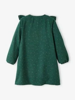 Robe à Volants Motifs Pois Irisés Fille Vert Imprimé - Vertbaudet 5 Robe à Volants Motifs Pois Irisés Fille Vert Imprimé - Vertbaudet -cyrillus boutique robe a volants motifs pois irises fille 1