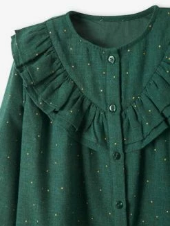 Robe à Volants Motifs Pois Irisés Fille Vert Imprimé - Vertbaudet 6 Robe à Volants Motifs Pois Irisés Fille Vert Imprimé - Vertbaudet -cyrillus boutique robe a volants motifs pois irises fille 2