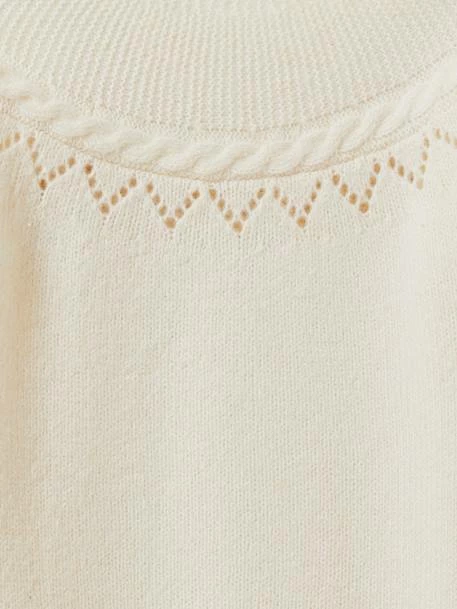 Robe Ajourée Fille CYRILLUS En Tricot écru - Cyrillus 2 Robe Ajourée Fille CYRILLUS En Tricot écru - Cyrillus – Image 2