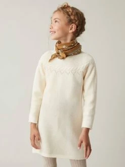 Robe Ajourée Fille CYRILLUS En Tricot écru - Cyrillus 5 Robe Ajourée Fille CYRILLUS En Tricot écru - Cyrillus -cyrillus boutique robe ajouree fille cyrillus en tricot 2