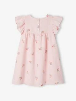 Robe Brodée Fleurs En Gaze De Coton Fille Rose - Vertbaudet 8 Robe Brodée Fleurs En Gaze De Coton Fille Rose - Vertbaudet -cyrillus boutique robe brodee fleurs en gaze de coton fille 2