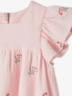 Robe Brodée Fleurs En Gaze De Coton Fille Rose - Vertbaudet 9 Robe Brodée Fleurs En Gaze De Coton Fille Rose - Vertbaudet -cyrillus boutique robe brodee fleurs en gaze de coton fille 3