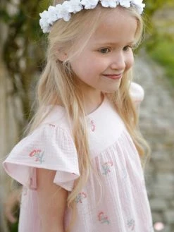 Robe Brodée Fleurs En Gaze De Coton Fille Rose - Vertbaudet 11 Robe Brodée Fleurs En Gaze De Coton Fille Rose - Vertbaudet -cyrillus boutique robe brodee fleurs en gaze de coton fille 5