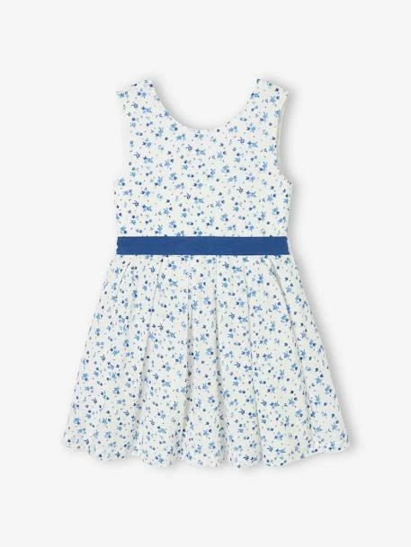 Robe De Cérémonie à Fleurs Et Plumetis Fille Ceinture Nouée Au Dos écru - Vertbaudet 4 Robe De Cérémonie à Fleurs Et Plumetis Fille Ceinture Nouée Au Dos écru - Vertbaudet – Image 4