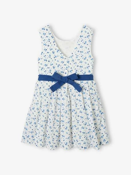 Robe De Cérémonie à Fleurs Et Plumetis Fille Ceinture Nouée Au Dos écru - Vertbaudet 5 Robe De Cérémonie à Fleurs Et Plumetis Fille Ceinture Nouée Au Dos écru - Vertbaudet – Image 5
