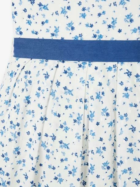 Robe De Cérémonie à Fleurs Et Plumetis Fille Ceinture Nouée Au Dos écru - Vertbaudet 6 Robe De Cérémonie à Fleurs Et Plumetis Fille Ceinture Nouée Au Dos écru - Vertbaudet – Image 6