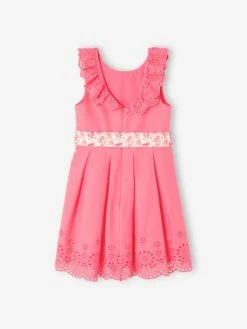 Alternative view of Robe De Cérémonie Détails Broderie Anglaise Fille Rose - Vertbaudet