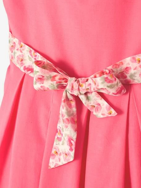 Robe De Cérémonie Détails Broderie Anglaise Fille Rose - Vertbaudet 3 Robe De Cérémonie Détails Broderie Anglaise Fille Rose - Vertbaudet – Image 3