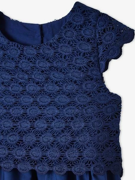 Robe De Cérémonie Effet 2 En 1 Superposition En Macramé Fille Ivoire - Vertbaudet 3 Robe De Cérémonie Effet 2 En 1 Superposition En Macramé Fille Ivoire - Vertbaudet – Image 3