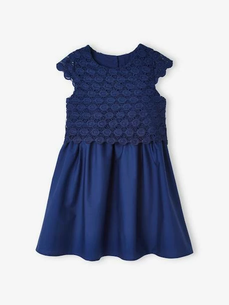 Robe De Cérémonie Effet 2 En 1 Superposition En Macramé Fille Ivoire - Vertbaudet 1 Robe De Cérémonie Effet 2 En 1 Superposition En Macramé Fille Ivoire - Vertbaudet