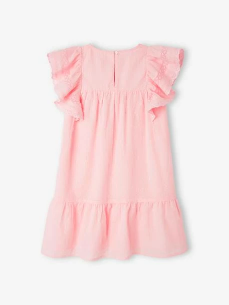 Robe De Cérémonie Fille Effet Plumetis Détails Dentelle Rose - Vertbaudet 2 Robe De Cérémonie Fille Effet Plumetis Détails Dentelle Rose - Vertbaudet – Image 2