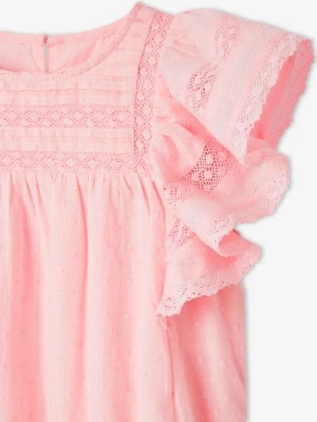 Robe De Cérémonie Fille Effet Plumetis Détails Dentelle Rose - Vertbaudet 3 Robe De Cérémonie Fille Effet Plumetis Détails Dentelle Rose - Vertbaudet – Image 3