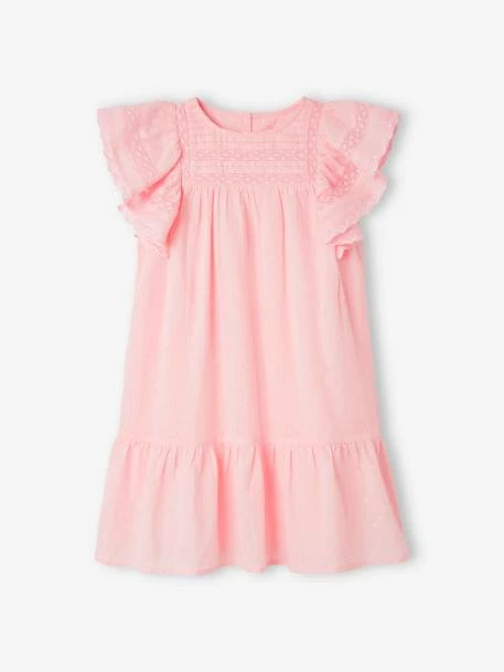 Robe De Cérémonie Fille Effet Plumetis Détails Dentelle Rose - Vertbaudet 1 Robe De Cérémonie Fille Effet Plumetis Détails Dentelle Rose - Vertbaudet