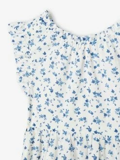 Alternative view of Robe De Cérémonie Motifs Fleurs Fille écru - Vertbaudet