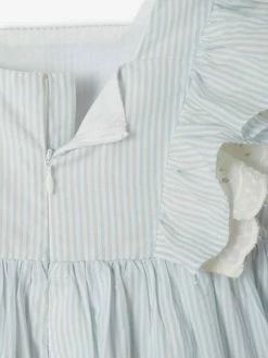 Robe De Cérémonie Rayée Fille Manches Volantées Rayé Bleu - Vertbaudet 7 Robe De Cérémonie Rayée Fille Manches Volantées Rayé Bleu - Vertbaudet -cyrillus boutique robe de ceremonie rayee fille manches volantees 3