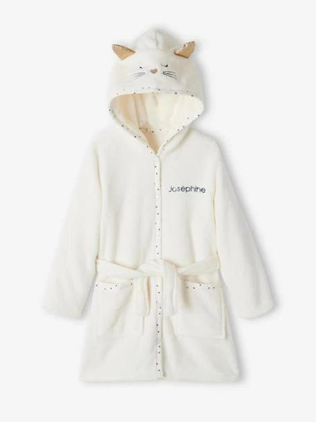 Robe De Chambre Chat Personnalisable Fille En Maille Peluche Ivoire - Vertbaudet 4 Robe De Chambre Chat Personnalisable Fille En Maille Peluche Ivoire - Vertbaudet – Image 4