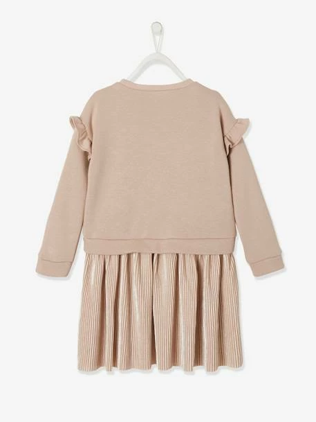 Robe De Fête Bi-matière Fille Motifs En Sequins Rose - Vertbaudet 2 Robe De Fête Bi-matière Fille Motifs En Sequins Rose - Vertbaudet – Image 2
