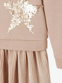 Robe De Fête Bi-matière Fille Motifs En Sequins Rose - Vertbaudet 5 Robe De Fête Bi-matière Fille Motifs En Sequins Rose - Vertbaudet -cyrillus boutique robe de fete bi matiere fille motifs en sequins 2