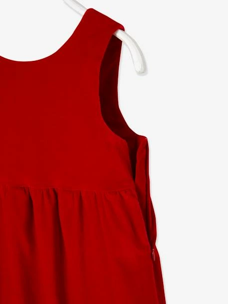 Robe De Fête En Velours Lisse Fille Noeud Au Dos Rouge - Vertbaudet 4 Robe De Fête En Velours Lisse Fille Noeud Au Dos Rouge - Vertbaudet – Image 4