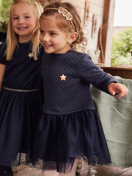 Robe De Noël Fille Bi-matière Encre - Vertbaudet 5 Robe De Noël Fille Bi-matière Encre - Vertbaudet – Image 5