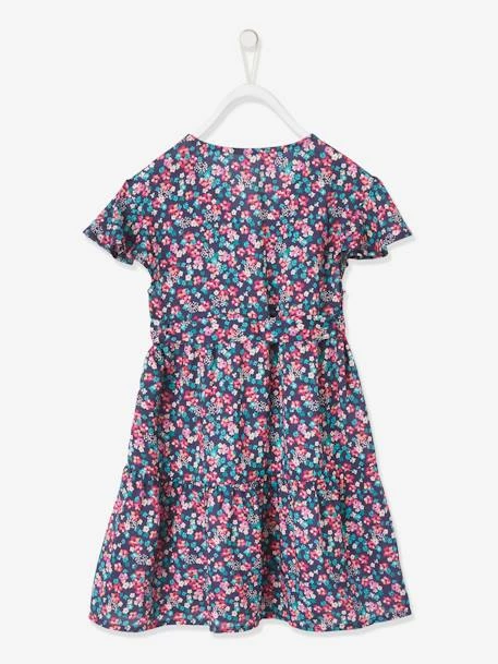 Robe Effet Portefeuille Fille écru Imprimé Fleurs - Vertbaudet 3 Robe Effet Portefeuille Fille écru Imprimé Fleurs - Vertbaudet – Image 3