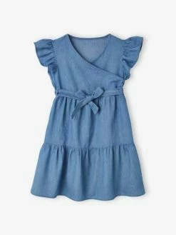 Alternative view of Robe En Denim Léger Effet Portefeuille Fille Stone - Vertbaudet