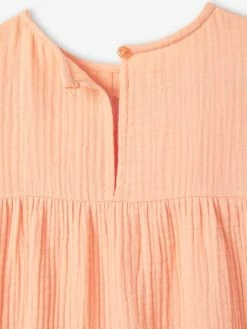 Robe En Gaze De Coton Fille Abricot Poudré - Vertbaudet 9 Robe En Gaze De Coton Fille Abricot Poudré - Vertbaudet -cyrillus boutique robe en gaze de coton fille 3