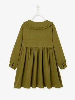 Robe En Gaze De Coton Fille Kaki - Vertbaudet 9 Robe En Gaze De Coton Fille Kaki - Vertbaudet -cyrillus boutique robe en gaze de coton fille 9