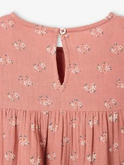 Robe Fille En Gaze De Coton Imprimée Manches Papillon Tomette - Vertbaudet 9 Robe Fille En Gaze De Coton Imprimée Manches Papillon Tomette - Vertbaudet -cyrillus boutique robe fille en gaze de coton imprimee manches papillon 3