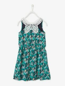 Robe Fille Papillon En Macramé Au Dos Vert Imprimé - Vertbaudet 11 Robe Fille Papillon En Macramé Au Dos Vert Imprimé - Vertbaudet -cyrillus boutique robe fille papillon en macrame au dos 5