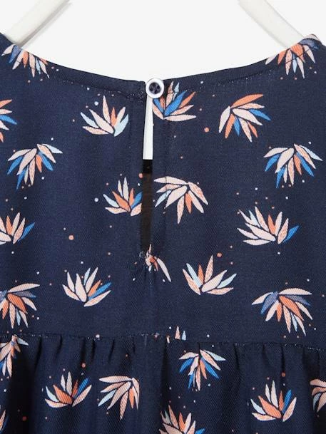 Robe Fluide Imprimée Fille Marine Imprimé Feuilles - Vertbaudet 6 Robe Fluide Imprimée Fille Marine Imprimé Feuilles - Vertbaudet – Image 6