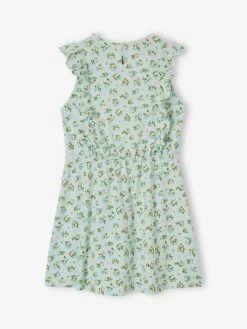 Alternative view of Robe Imprimée à Volants Fille Vert Imprimé - Vertbaudet